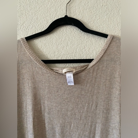 Eberjey Creme Ribbed Slouchy Pullover - Picture 4 of 5